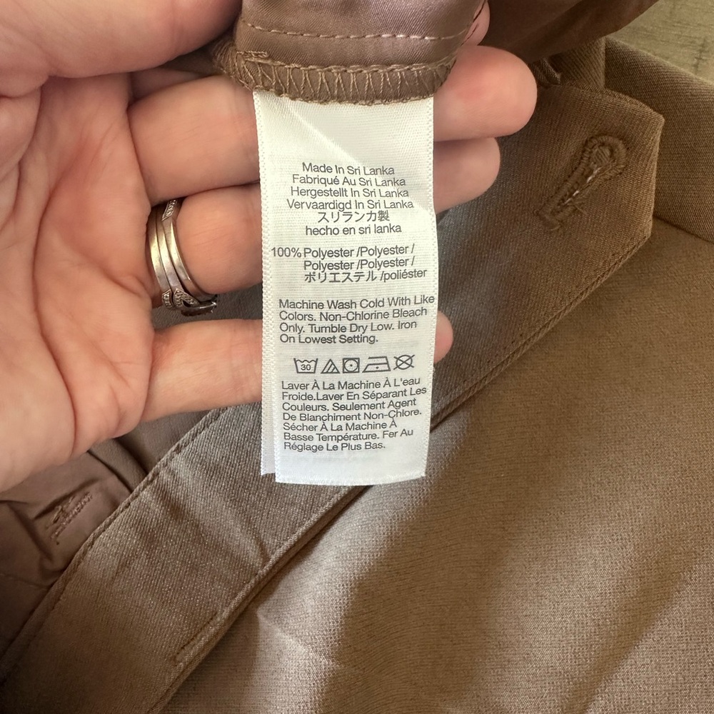 Madewell Tall Pleated Tapered-Leg Pants in Easy Going Crepe Light Roast Size 8T - Picture 10 of 16